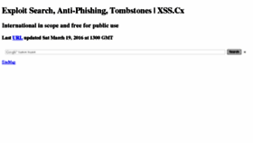 What Xss.cx website looked like in 2016 (8 years ago)