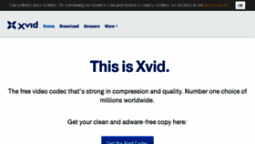 What Xvid.org website looked like in 2016 (8 years ago)