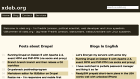 What Xdeb.org website looked like in 2016 (7 years ago)