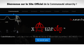 What Xanarchy.fr website looked like in 2016 (7 years ago)