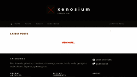 What Xenosium.com website looked like in 2016 (7 years ago)