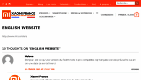 What Xiaomi-france.com website looked like in 2017 (7 years ago)