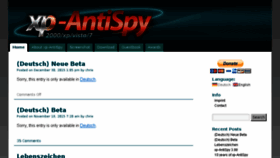 What Xpantispy.org website looked like in 2017 (7 years ago)