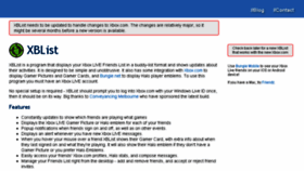 What Xblist.com website looked like in 2017 (8 years ago)