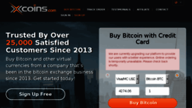 What Xcoins.com website looked like in 2017 (6 years ago)