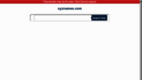 What Xyznames.com website looked like in 2017 (6 years ago)