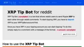 What Xrptipbot.com website looked like in 2018 (6 years ago)