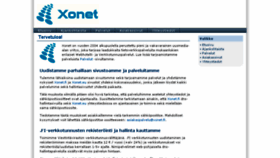 What Xonet.fi website looked like in 2018 (6 years ago)