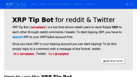What Xrptipbot.com website looked like in 2018 (5 years ago)