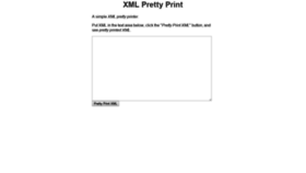 What Xmlprettyprint.com website looked like in 2019 (5 years ago)