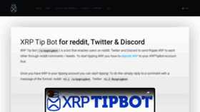 What Xrptipbot.com website looked like in 2019 (4 years ago)