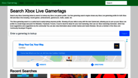 What Xboxgamertag.com website looked like in 2020 (4 years ago)