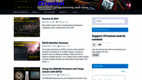 What Xtronical.com website looked like in 2020 (4 years ago)