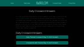 What Xword.com website looked like in 2020 (4 years ago)