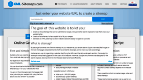 What Xml-sitemaps.com website looked like in 2020 (3 years ago)