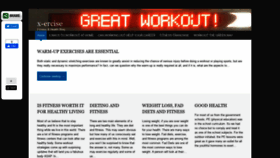 What X-ercise.com website looked like in 2020 (3 years ago)