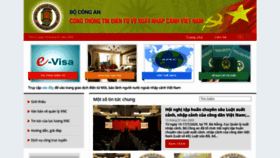 What Xuatnhapcanh.gov.vn website looked like in 2020 (3 years ago)