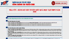 What Xettuyen.tdtu.edu.vn website looked like in 2020 (3 years ago)