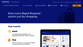 What X.rapidrewardsshopping.southwest.com website looked like in 2020 (3 years ago)
