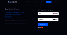 What Xcoins.com website looked like in 2021 (3 years ago)