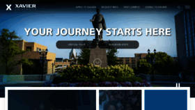 What Xavier.edu website looked like in 2022 (1 year ago)