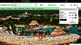 What Xcaret.com.mx website looked like in 2022 (1 year ago)