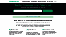 What X2download.com website looked like in 2022 (1 year ago)