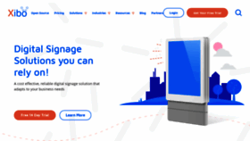 What Xibosignage.com website looked like in 2023 (1 year ago)