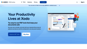 What Xodo.com website looked like in 2023 (1 year ago)