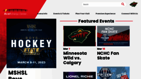 What Xcelenergycenter.com website looked like in 2023 (1 year ago)