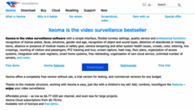 What Xeoma.com website looked like in 2023 (1 year ago)