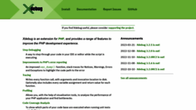 What Xdebug.org website looked like in 2023 (2 years ago)