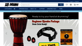 What X8drums.com website looks like in 2024 