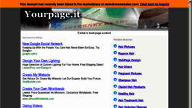 What Yourpage.it website looked like in 2012 (12 years ago)