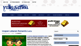 What Yulissamoa.com website looked like in 2012 (11 years ago)