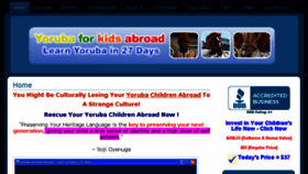 What Yorubaforkidsabroad.com website looked like in 2014 (10 years ago)