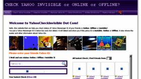 What Yahoocheckinvisible.com website looked like in 2014 (10 years ago)