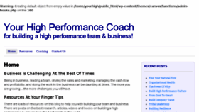 What Yourhighperformancecoach.com website looked like in 2014 (9 years ago)