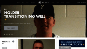 What Yankees.scout.com website looked like in 2014 (9 years ago)