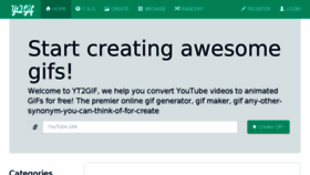 What Yt2gif.com website looked like in 2014 (9 years ago)
