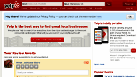 What Yelp.com.sg website looked like in 2015 (8 years ago)