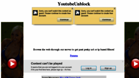 What Youtubeunblock.com website looked like in 2015 (8 years ago)