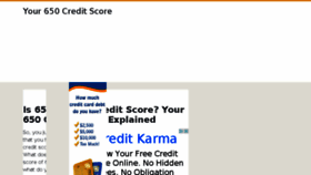 What Your650score.com website looked like in 2016 (8 years ago)