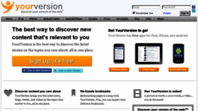 What Yourversion.com website looked like in 2016 (8 years ago)