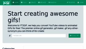 What Yt2gif.com website looked like in 2016 (8 years ago)