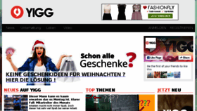 What Yigg.de website looked like in 2016 (9 years ago)