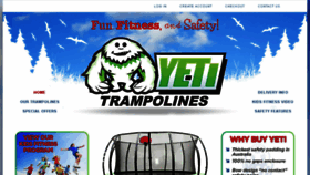 What Yetitrampolines.com.au website looked like in 2016 (8 years ago)