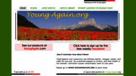 What Youngagain.org website looked like in 2016 (8 years ago)