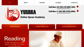 What Yusrra.com website looked like in 2016 (8 years ago)