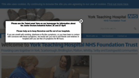 What Yorkhospitals.nhs.uk website looked like in 2016 (8 years ago)